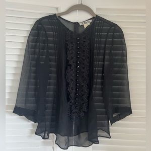 Chloé sheer black blouse, sz small